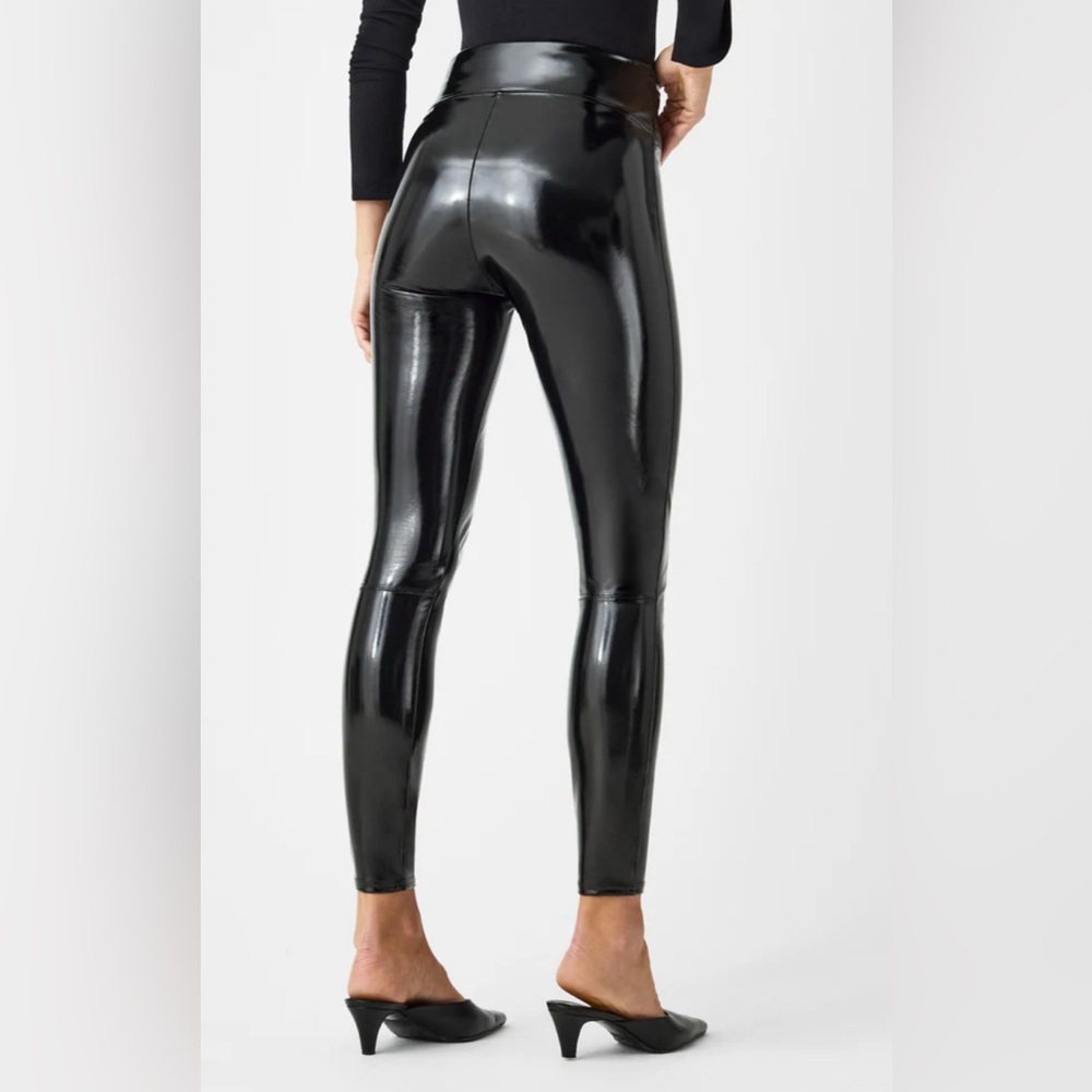 Spanx patent faux leather leggings